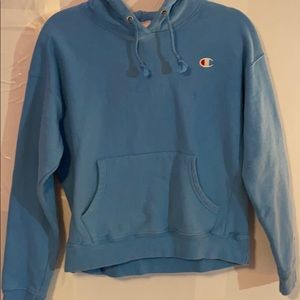 light blue champion sweatshirt